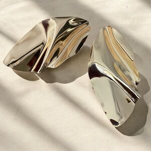 Abstract Gold Sculptural Earrings